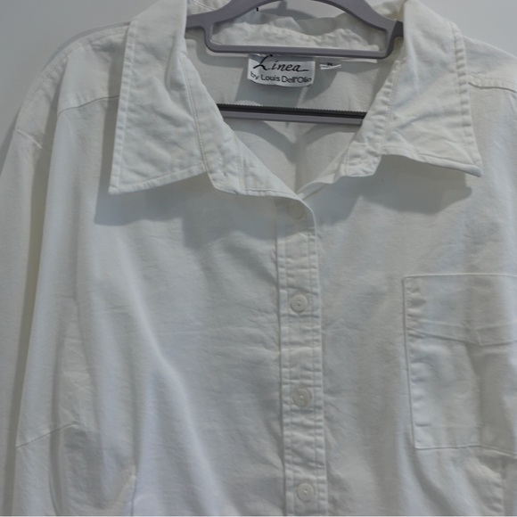 Linea Louis Dell’Olio Sz 3X White Button Front Shirt w/ Pocket Button Up - Picture 3 of 14
